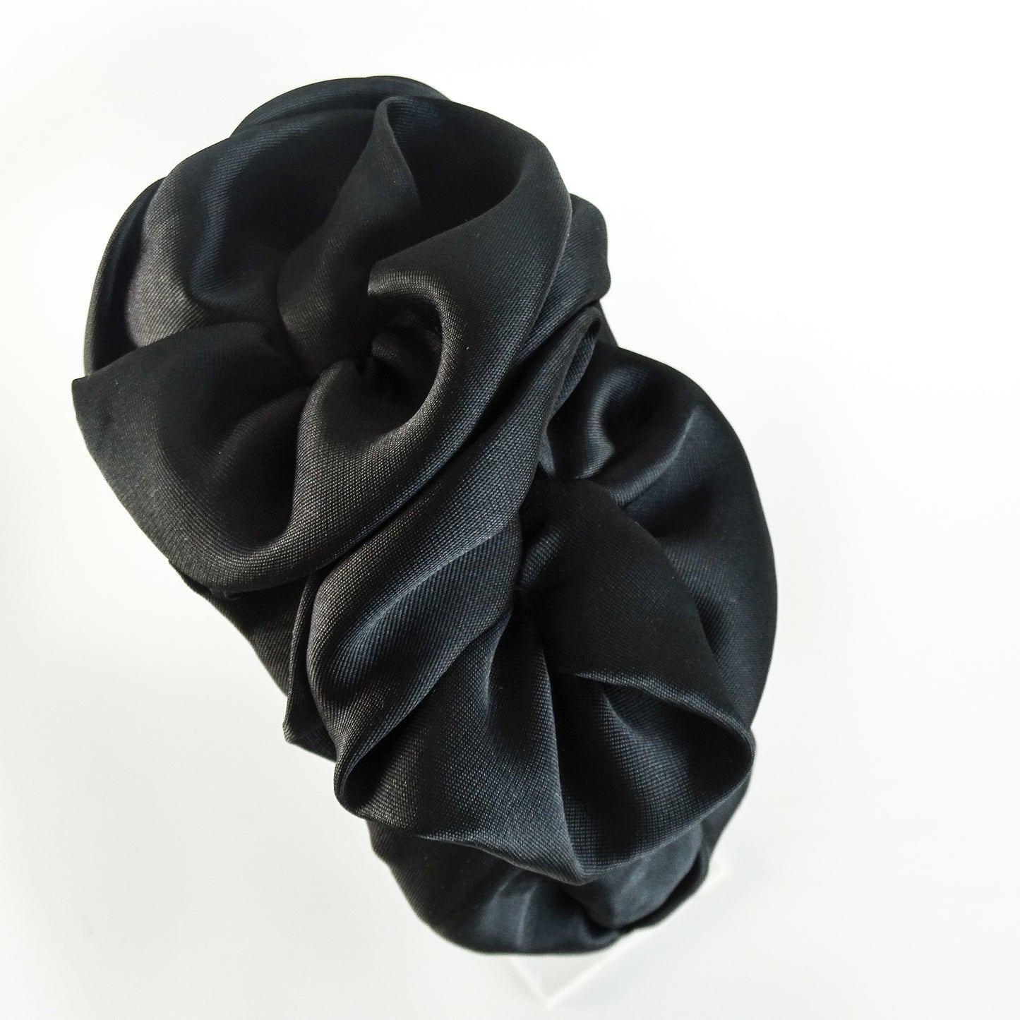 The Black Silk Rose Headband